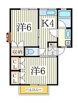 千葉県我孫子市根戸（賃貸アパート2K・1階・38.09㎡） その2