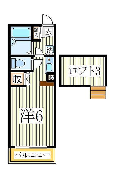 カサベラ三番館 ｜千葉県流山市江戸川台東1丁目(賃貸アパート1R・2階・19.44㎡)の写真 その2