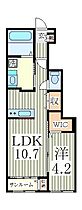 千葉県柏市大井（賃貸アパート1LDK・1階・43.96㎡） その2