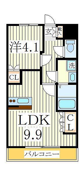 千葉県白井市根(賃貸アパート1LDK・1階・36.00㎡)の写真 その2