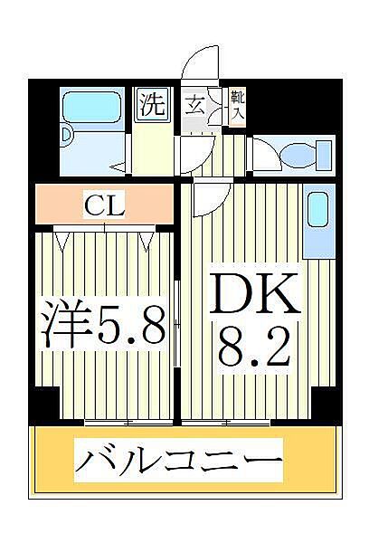 千葉県柏市東上町(賃貸マンション1DK・6階・35.16㎡)の写真 その2