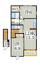 ラグーナＡ  ｜ 千葉県我孫子市下ケ戸（賃貸アパート2LDK・2階・61.89㎡） その2