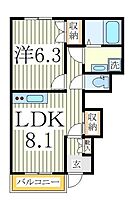 グリーンキャッスルV  ｜ 千葉県白井市冨士（賃貸アパート1LDK・1階・38.58㎡） その1