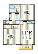 アミュゼ若柴A  ｜ 千葉県柏市若柴（賃貸アパート2LDK・2階・61.82㎡） その2