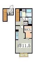 ストラールＤ  ｜ 千葉県流山市東深井（賃貸アパート1R・2階・41.45㎡） その2