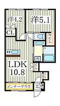 サンパークI  ｜ 千葉県我孫子市中里（賃貸アパート2LDK・1階・48.61㎡） その2