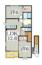 モデルノパレスI  ｜ 千葉県野田市山崎（賃貸アパート2LDK・2階・58.52㎡） その1