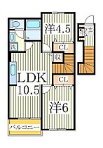 ドゥパルテール  ｜ 千葉県野田市山崎（賃貸アパート2LDK・2階・51.67㎡） その1