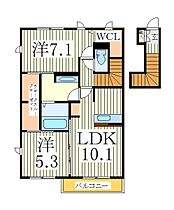 グランボヌールV  ｜ 千葉県野田市堤台（賃貸アパート2LDK・2階・60.73㎡） その1