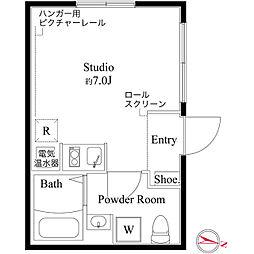CASA PIAZZA 錦糸町 2階ワンルームの間取り