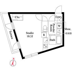 アバンティア中野新橋 ワンルームの間取図画像