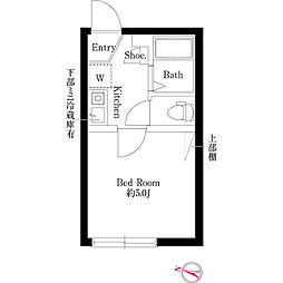 ジャスミンテラス五反野 1Kの間取図画像