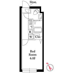 ヴィスタ阿佐ヶ谷S 1Kの間取図画像