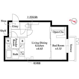 アバンティア西新宿I 1LDKの間取図画像