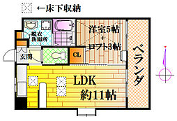レジェンドヨコガワ 1LDKの間取図画像