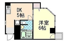 にしたやビル 1DKの間取図画像