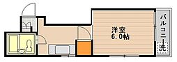 IVYスクエア広島 1Kの間取図画像