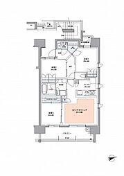 レジデンス大手町五丁目 3LDKの間取図画像