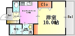 AFFABILEMIDORI 1Kの間取図画像
