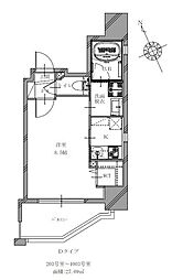 広島電鉄2系統 稲荷町駅 徒歩11分の賃貸マンション 9階1Kの間取り
