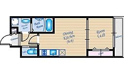 広島電鉄9系統 白島駅 徒歩3分の賃貸マンション 3階1LDKの間取り