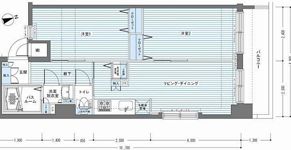 東京都中央区湊３丁目(賃貸マンション2DK・13階・49.14㎡)の写真 その2