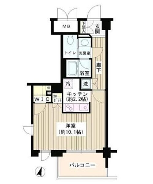 東京都新宿区北新宿２丁目(賃貸マンション1R・5階・35.00㎡)の写真 その2