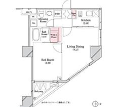 東京都中央区八丁堀４丁目（賃貸マンション1LDK・15階・41.67㎡） その2