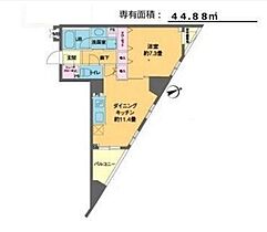 東京都豊島区西池袋３丁目（賃貸マンション1LDK・14階・44.88㎡） その2