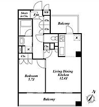 東京都新宿区住吉町（賃貸マンション1LDK・5階・46.06㎡） その2