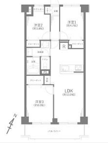 間取り エンゼルハイム仲池上 4階/-