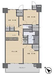 ミリカ・テラス2街区 3LDKの間取図画像