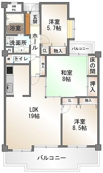 間取りを拡大表示