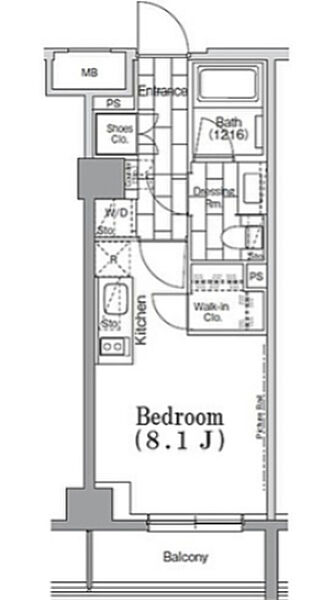 ＯＮＥ　ＲＯＯＦ　ＦＬＡＴ　ＴＳＵＫＩＳＨＩＭＡ ｜東京都中央区月島4丁目(賃貸マンション1R・7階・25.00㎡)の写真 その2