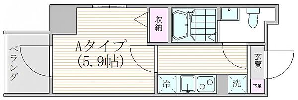 ザ・プレシャス武蔵小杉 202｜神奈川県川崎市中原区新丸子町(賃貸マンション1K・2階・20.09㎡)の写真 その2