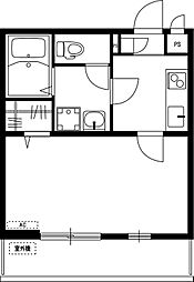 リブリ・Hugel山手 1階1Kの間取り