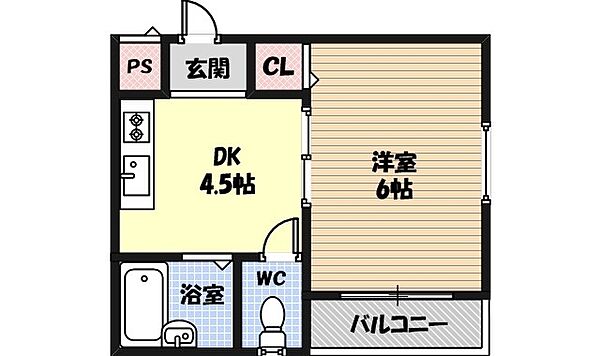 ＧＯＫＥＮ家 ｜大阪府大阪市城東区今福東3丁目(賃貸マンション1DK・3階・25.00㎡)の写真 その2