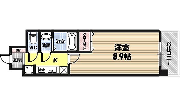 スプランディッド京橋EAST ｜大阪府大阪市城東区鴫野東2丁目(賃貸マンション1K・9階・27.60㎡)の写真 その2