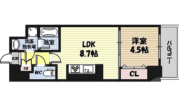 Arbre都島 ｜大阪府大阪市都島区内代町1丁目(賃貸マンション1LDK・1階・33.60㎡)の写真 その2