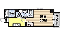 フェニックス キャッスル 2階1Kの間取り