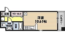 シャトーアスティナ京橋アルト ワンルームの間取図画像