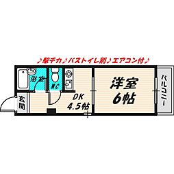 ミヤックス千林 1DKの間取図画像