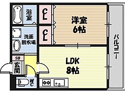 ラフィーネ・シャンブル 1LDKの間取図画像