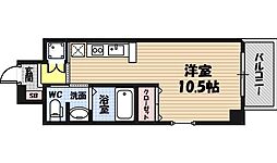 マリス京橋WING ワンルームの間取図画像