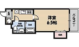 ソレアード京橋 1Kの間取図画像