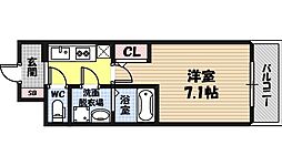 エスリード京橋グランテラス 1Kの間取図画像