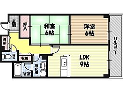 カトル・セゾン 2LDKの間取図画像