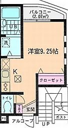 サン・フロレア ワンルームの間取図画像