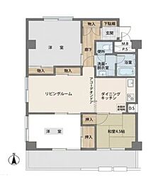 溝の口セントラルマンション 3LDKの間取図画像