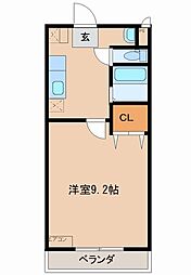 オレンジ・コート 1Kの間取図画像